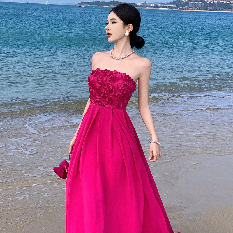 magenta beach dress Destiny dress magenta – Birdie and Lace Boutique main image 1