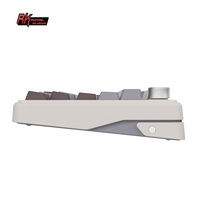 Clavier mécanique pour gaucher Royal Kludge RK L98, écran tri-mode Bluetooth sans fil, joint avec bouton métallique branchable