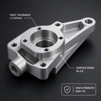 Pièces usinées CNC en aluminium 6061 sur mesure, composants métalliques de précision pour l'aérospatiale, l'automobile et l'industrie