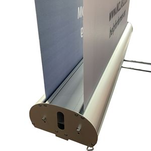 Banner enrollable de doble cara Shanghai New And Heart de 85x200, portátil, de aleación de aluminio, desmontable, para eventos y exposiciones - Product Image 1