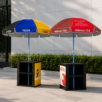 Stand d'exposition extérieur durable et économique en PP ABS réutilisable avec parapluie pour comptoir promotionnel