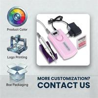 Machine à ongles électrique rechargeable professionnelle portable 30000 tr/min avec un ensemble de forets pour ongles