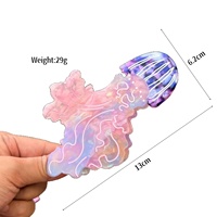 Pince à cheveux en acétate en forme de coquillage mignonne de 13 cm, thème océan marin, marbrée colorée, accessoires de mode pour filles et enfants, vente en gros