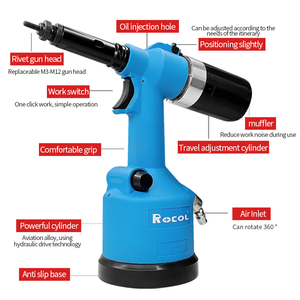 Remachadora Neumática <span class=keywords><strong>de</strong></span> Alta Resistencia RL-5312 |   <span class=keywords><strong>Pistola</strong></span> Neumática <span class=keywords><strong>para</strong></span> <span class=keywords><strong>Remaches</strong></span> con Rendimiento <span class=keywords><strong>de</strong></span> Remachado M3-M12, Consumo <span class=keywords><strong>de</strong></span> Aire <span class=keywords><strong>de</strong></span> 5-7 BAR - Product Image 4