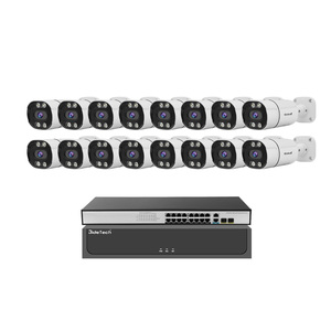 JideTech 5MP 16 canales PoE Bullet CCTV sistema de cámara NVR Set IR distancia 20m soporte a todo Color visión nocturna impermeable IP66 - Product Image 1