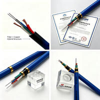 Cable de señal óptica de núcleo único para minas de carbón, cable compuesto de comunicación de tubo suelto, cable para minas subterráneas con cubierta exterior azul