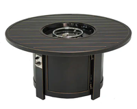 Bon prix cour extérieure cadre en aluminium table de foyer table de feu de gaz
