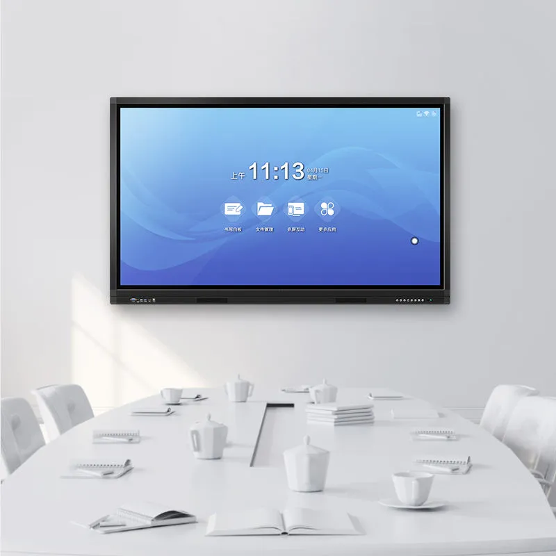 Dispositif de panneau LCD d'éducation scolaire tout-en-un Pc panneau interactif Gemdragon 65 pouces Smart Tv écran tactile tableau blanc en ligne maison