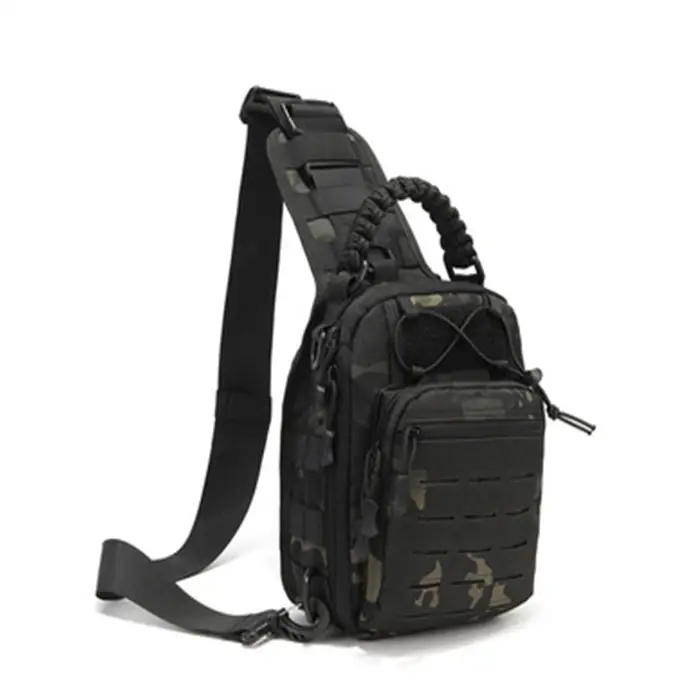 AYPPRO यूनिसेक्स सामरिक छाती Daypack Molle Crossbody बैग एक कंधे गोफन बैग