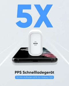<span class=keywords><strong>Chargeur</strong></span> USB C PowerLot 25W PPS PD 3.0, adaptateur mural <span class=keywords><strong>de</strong></span> charge super rapide pour <span class=keywords><strong>Samsung</strong></span> Galaxy S23 S22 S21 Z Flip Fold - Product Image 2