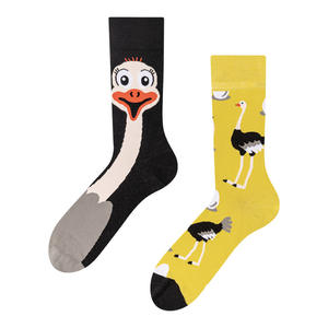 <span class=keywords><strong>Calcetines</strong></span> de algodón casuales de moda con diseño de pato mandarín para parejas, estilo jacquard divertido con animales, novedad transfronteriza ODM, absorción del sudor - Product Image 6