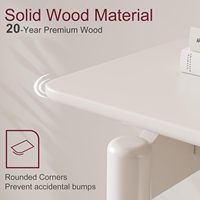 Table console moderne de style mid-century en chêne blanc massif, 39,4'' de large, pour le salon