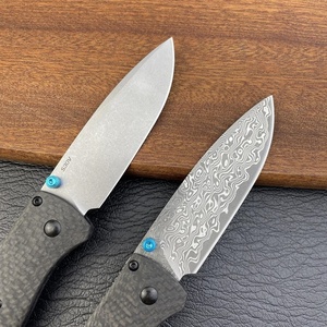 Cuchillo Plegable BM535 Bugout E233 de Acero de Damasco con Mango de Fibra de Carbono, para Defensa Personal, Uso Diario, Camping y Bricolaje - Product Image 3