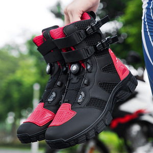 Stivali da <span class=keywords><strong>Moto</strong></span> in Vera Pelle per <span class=keywords><strong>Uomo</strong></span>, Scarpe Sportive da Corsa High-Tech Impermeabili e Traspiranti - Product Image 2