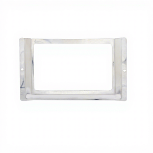 Marco Rectangular de Acero Inoxidable HM con Placa de Identificación y Ranuras para Tarjetas para Estanterías - Accesorios de Ferretería con Acabado Plateado - Product Image 2