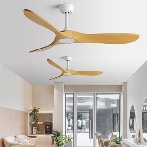 <b>Ceiling</b> <b>Fan</b> Wood Blade DC Motor <b>Remote</b> <b>Control</b> Quiet Design For Living Room Dining Room - Product Image 1