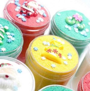 ของเล่นนุ่มรูปกวางเรนเดียร์สีเขียวคริสต์มาส ดินน้ำมันพลาสติกหลากสี DIY สไลม์ ของขวัญสำหรับเด็ก - Product Image 2
