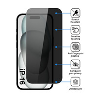 9h protecteur d'écran de confidentialité de téléphone portable de haute qualité pour iphone 15 16 promax film de confidentialité de téléphone portable pour iphone 15 13 pro max
