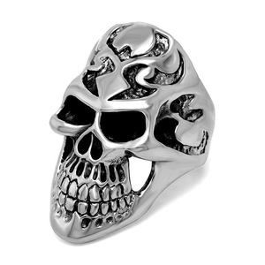 Skull <b>Titanium</b> Steel <b>Ring</b> Men's Punk Rock Jewelry SA403 Party Fashion <b>Rings</b> - Product Image 1