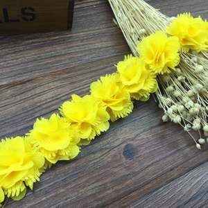 卸売ビッグフラワー12フラワー3Dシフォンレースフラワーリボン - Product Image 4