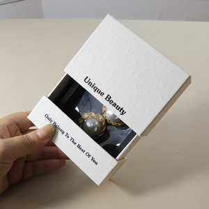Custom logo Paper Cardboard Slide Out <b>Drawers</b> Rings Jewelry Storage Box - Product Image 4