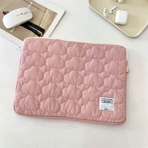14-15 Inch Nylon Notebook Sleeve <b>Bag</b> Quilted Puffer Laptop Cover with Resin Zipper Shockproof and Protective Case - Product Image 1