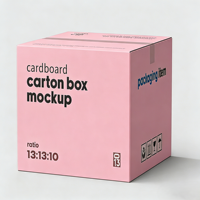 Boîtes d'expédition en papier ondulé rose, emballage personnalisé imprimé avec logo pour l'envoi de vêtements et de chaussettes