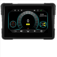 Caméra de tableau de bord portable pour moto de 5,0 pouces, navigation Carplay, prise en charge de la surveillance de la pression des pneus TPMS, tout en un