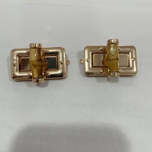 Hebilla Cuadrada de Aleación de Zinc Estilo Bambú Hongyuan con Cierre Giratorio, Color Oro Claro, 4 cm, Accesorio de Seguridad para Equipaje, DIY - Product Image 1