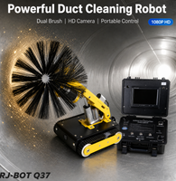 Robot de nettoyage de conduits d'air HVAC RJ-BOT Q37 avec caméra d'inspection HD et système d'aspiration