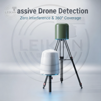Détecteur RF passif omnidirectionnel IP66 30 MHz-6 GHz, système de surveillance en réseau à basse altitude, 35+ cibles, portée 1-22 km, EO/IR