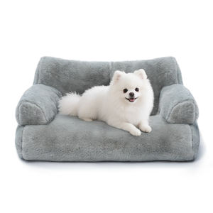 Herstellerprodukt Luxuriöses Flauschiges Kaninchenfell Katzen- und Kleinhunde-Sofa Haustierbett mit Abnehmbarem Waschbarem Bezug - Product Image 6
