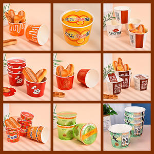 Ailes de poulet frites à emporter imprimées sur mesure, seau en papier avec couvercle - Product Image 3