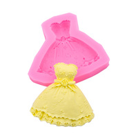 Moule en silicone Robe de mariée pour chocolat, pâtisserie, décoration de gâteaux en fondant DIY, pour fêtes et pâtisseries, outils d'artisanat