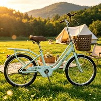 Vélo de ville à cadre basse pour enfants, plusieurs tailles, avec panier et porte-bagages arrière pour les trajets quotidiens, production personnalisable