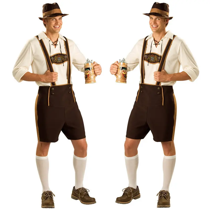 Plus Size Oktoberfest bayerische Lederhosen Bier kostüm Oktoberfest Deutsches Festival Bier Halloween für Männer Bier kostüme