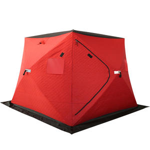 Grande tente de pêche sur glace isolée, carrée, double couche, en coton épais, résistante au froid, pour l'hiver et l'extérieur - Product Image 1