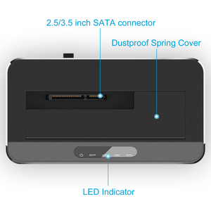 Rshtech ổ cứng <span class=keywords><strong>Dock</strong></span> với DC 12V/2A USB 3.0 SATA III HDD Docking Station với SD/TF READER cho 2.5 ''và 3.5'' Sata HDD/SSD - Product Image 2