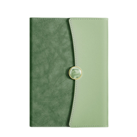Carnet à couverture rigide en cuir de haute qualité, pliable en trois, avec thermos, format A5, reliure cousue, 100 feuilles, impression personnalisable