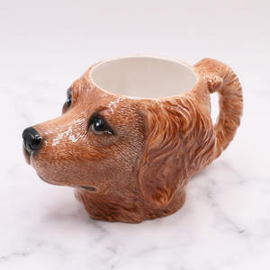 Taza de café de dolomita personalizada para perro, tazón pintado a mano, Animal - Product Image 2