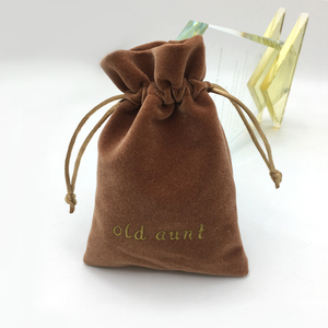 Khuyến Mại Giá Rẻ Nhung Màu Nâu Vẽ Chuỗi Nhung Túi Cho Quà Tặng - Product Image 2