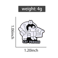 Mignon dessin animé chat émail broches noir chaton parapluie ordinateur broche revers Badge sac à dos bijoux cadeau en gros