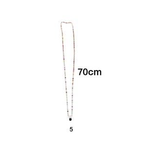 Cadena de cuentas cuadradas Angelina de 70 cm para gafas, correa para el cuello, piezas metálicas ligeras - Product Image 1