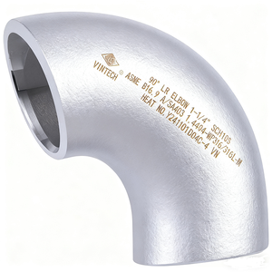 Coude à long rayon en acier inoxydable ASA403 ASME B16.9 pour tuyaux de pétrole et de gaz, taille 1/2 à 12, raccord à souder bout à bout - Product Image 5