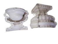 Moule en plastique ABS haute précision Reazone pour pot de fleurs en béton, modèle RZF01a, moule 3D, taille personnalisable, durée de vie de 3 ans, fabrication maison