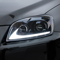 Phare de voiture pour Toyota Rav4, ensemble avec lentille LED modifiée, feux de jour rouges et clignotants séquentiels 2009-2012