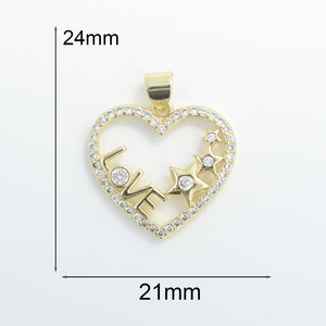 Oferta Especial: Joyería para <span class=keywords><strong>Parejas</strong></span> en Forma <span class=keywords><strong>de</strong></span> Corazón, Chapada en Cobre con Oro <span class=keywords><strong>de</strong></span> 18K, Colgante con Dije <span class=keywords><strong>de</strong></span> Amor, Accesorio para la Creación <span class=keywords><strong>de</strong></span> Joyería Femenina - Product Image 6