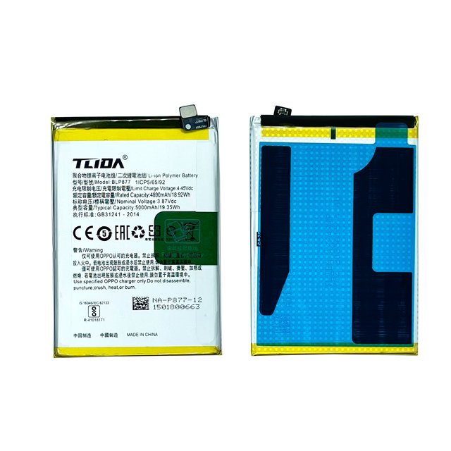 TLIDA 5000mAh 3.85V Rechargeable Battery BLP877 for Realme 8i/C30/C33/9i RMX3151 Mobile Phones-in Stock