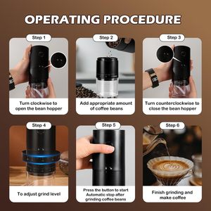 <b>Small</b> Cordless Mini Coffee Bean <b>Grinder</b> Portable USB Electric Rechargeable Coffee <b>Grinder</b> for Coffee Bean - Product Image 3