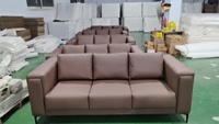Canapé de salon de barbier en cuir PU de style moderne canapé de bureau chaise pour meubles de salon de coiffure et salles d'attente de salon de barbier